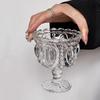 1 шт. Цветная чаша для мороженого, десертная чашка, стакан хайбол в дворцовом стиле, подарок, столовая посуда, винтажный тисненый дизайн, элегантный, 200 мл