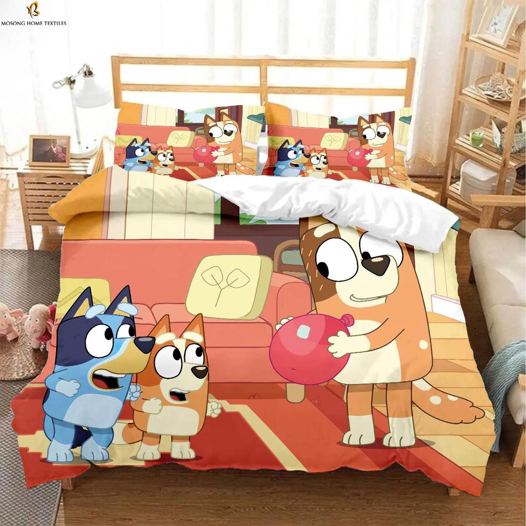 Children's Bedding Set Animated Cartoon Duvet Cover Anime Pillowcase Comfortable Bed Set Full Size Single Bed Double Bed