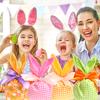 1Pc Fabric Cartoon Rabbit Ear Easter Figure Originality Silk Ribbon Candy Bag Floral Print