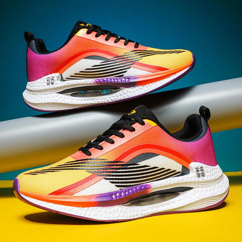 2025 Spring Sports Shoes Out of Sight Men's Casual Mesh Breathable Air Cushion Rebound Light Running Shoes Breathable and Comfortable