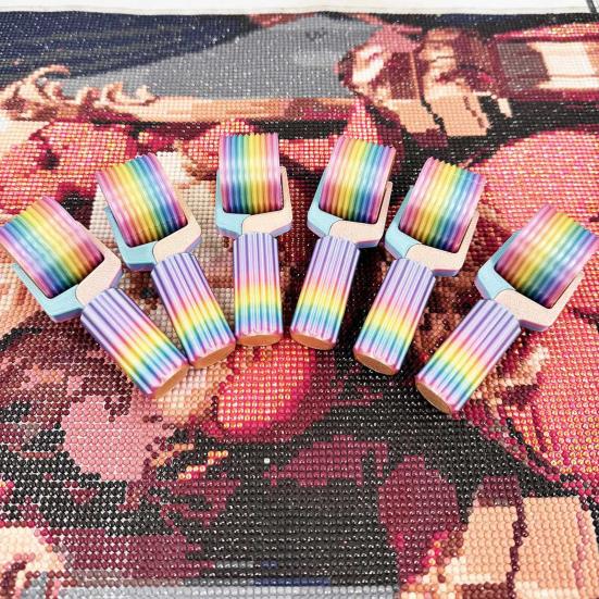 Ролик для алмазной мозаики, вышивка стразами, инструмент для рукоделия «сделай сам», съемный инструмент для алмазной мозаики с эргономичной ручкой для быстрой и надежной укладки алмазов