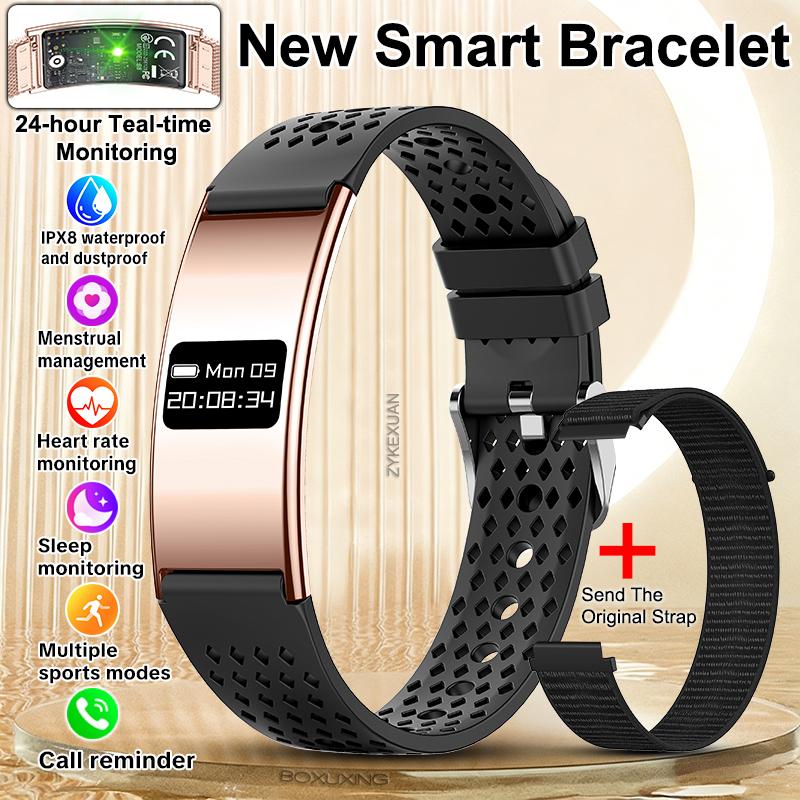 New Ultra Thin Smart Bracelet Women Fitness Tracker Heart Rate Sleep Monitor Health Smart Band IPX8 Waterproof Sports Smartwatch