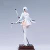 NieR Automata 2B Аниме Девушка GK Фигурка Двойная Голова Скульптура Высокий Разрез Боевой Костюм Коллекционная Статуя Настольное Украшение
