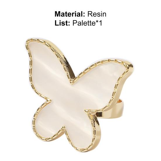 Ring Palette Universal Easy To Clean Golden Color Edge Nail Art Board Ring Plate for Mixing Foundations