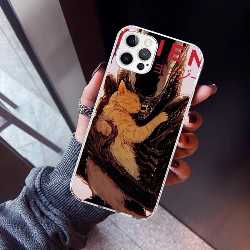 Cool A-Alien X-Xenomorph Phone Case For iPhone 17 Air 11 13 Mini 14 15 Plus 16 12 Pro Max 16E SE 7 8 Pattern Soft TPU Back Cover