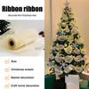 2 Rolls Decorative Mesh Ribbon Metallic Foil Mesh Rolls Christmas Mesh Ribbon for Christmas Tree Garland Craft Decorations