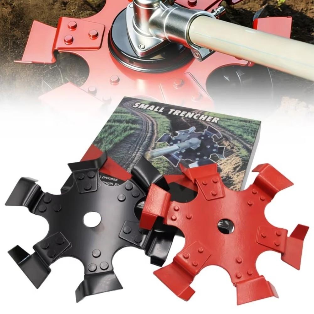 Six-Arm Star Trenching Wheel 3-in-1 Brush Cutter Head New Ditching Wheel Brush Grass Cutting