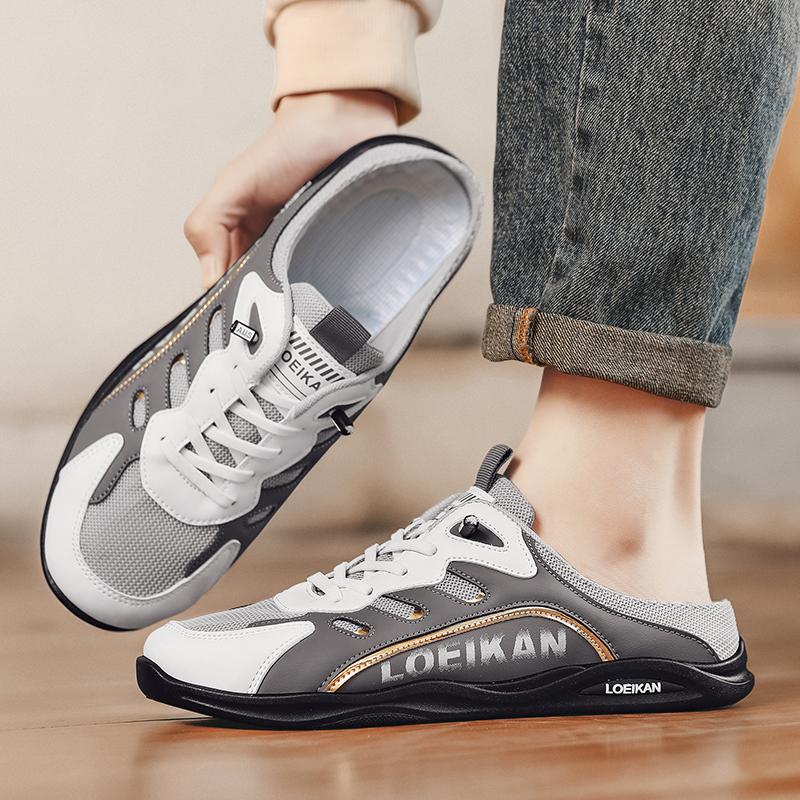 Мужская спортивная обувь, летние сандалии, тапочки, сабо, мюли с открытой спиной, повседневная обувь, кроссовки больших размеров для студентов, большие размеры