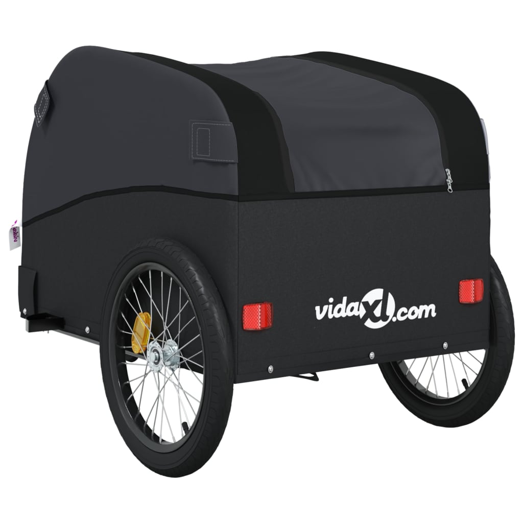 Vidaxl Przyczepka Rowerowa, Czarna, 45 Kg, Żelazo