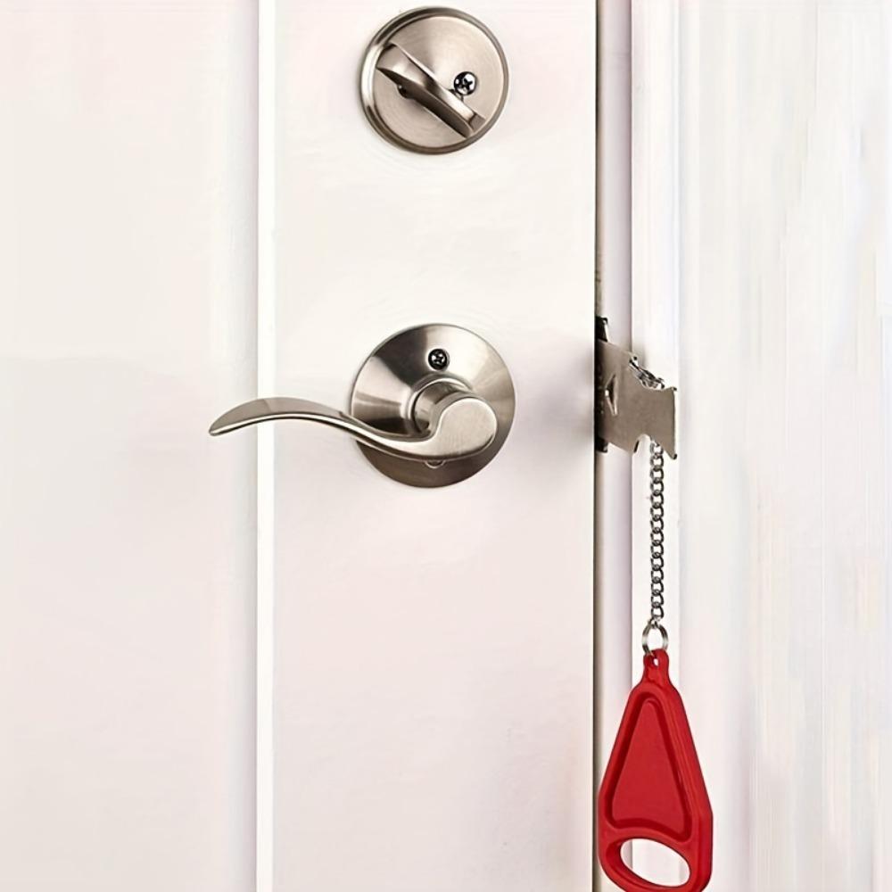 1 шт. Портативный дверной замок для путешествий, необходимый для обеспечения лучшей безопасности и защиты конфиденциальности для арендованных комнат, отелей и домов