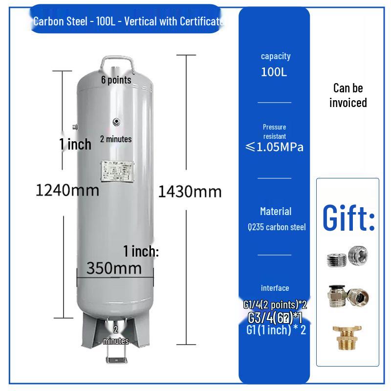 Compact Air Tanks 2L-60L - Ideal for Compressors and Vacuum Systems