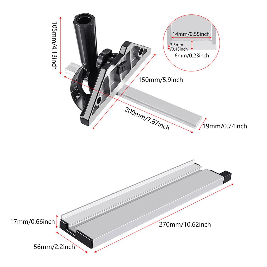 Торцовочные упоры для циркулярной пилы Угловые упоры Упор Регулируемый угловой шаблон Угловые упоры Деревообрабатывающий инструмент Угловая пластина Шаблон Замена