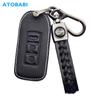 Кожаный чехол для ключей от машины, чехол с дистанционным брелоком, держатель для брелка, автоаксессуары для Mitsubishi Outlander Lancer ASX Attrage Eclipse Cross Pajero Sport L200
