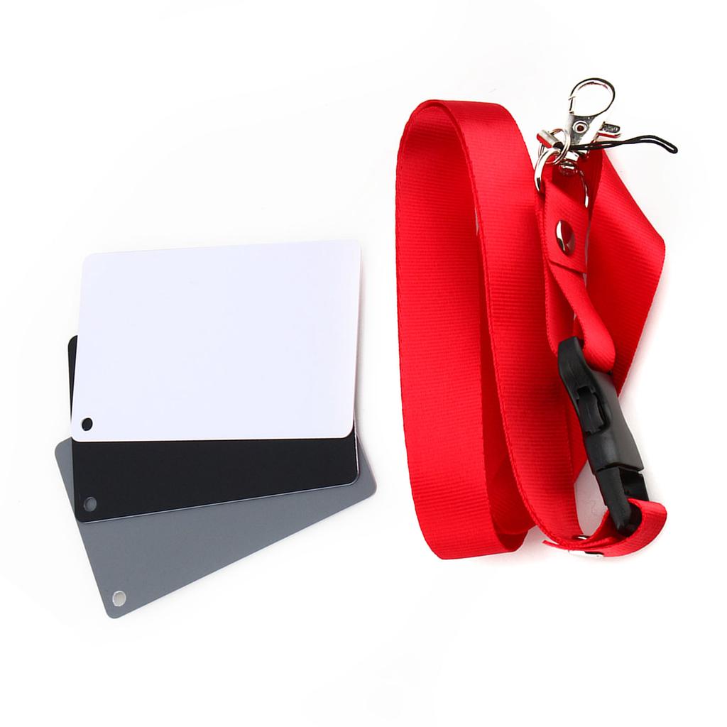 Серая карта Баланс белого Набор карт для баланса белого 3 в 1 18% Цифровая фотография Экспозиция Баланс цвета Набор карт Серый/Белый/Черный