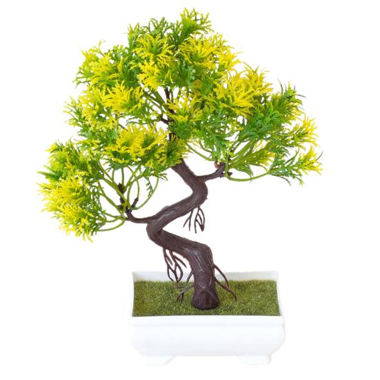 Искусственный бонсай?Атмосферостойкий?Реалистично?Пластик?Комнатное растение с имитацией простого ухода?для дома?