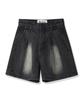 AVANDRESS Double Wrinkle Denim Shorts Deep Blue