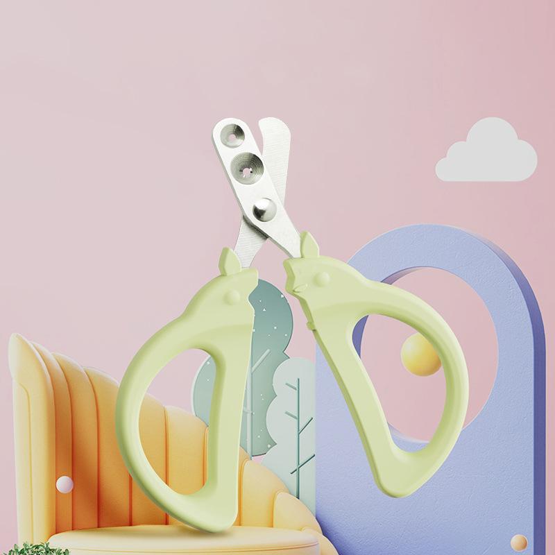 Macaron Color Pet Nail Clipper Positioning Round Hole Precision Cat Coach Clipper Double Hole Grooming Tool