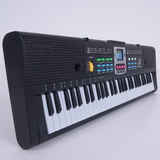 Многофункциональная цифровая электронная музыкальная клавиатура с 61 клавишей и микрофоном