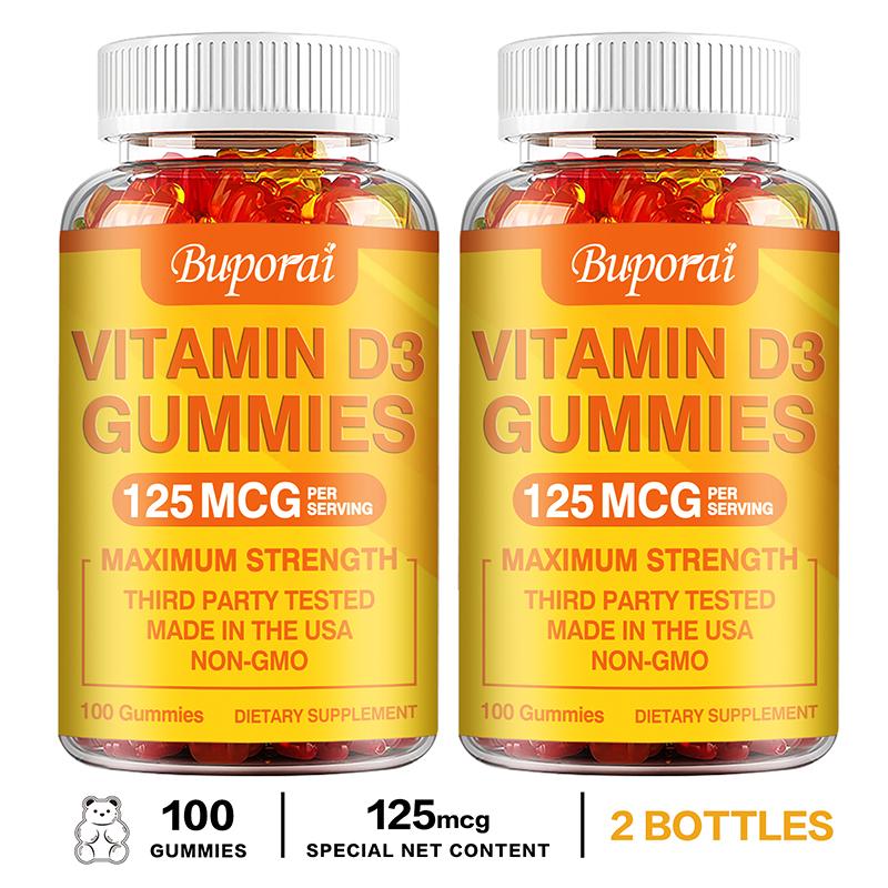 Vitamin D3 gummies, support immunity, nutritional supplement, suitable for both men and women.