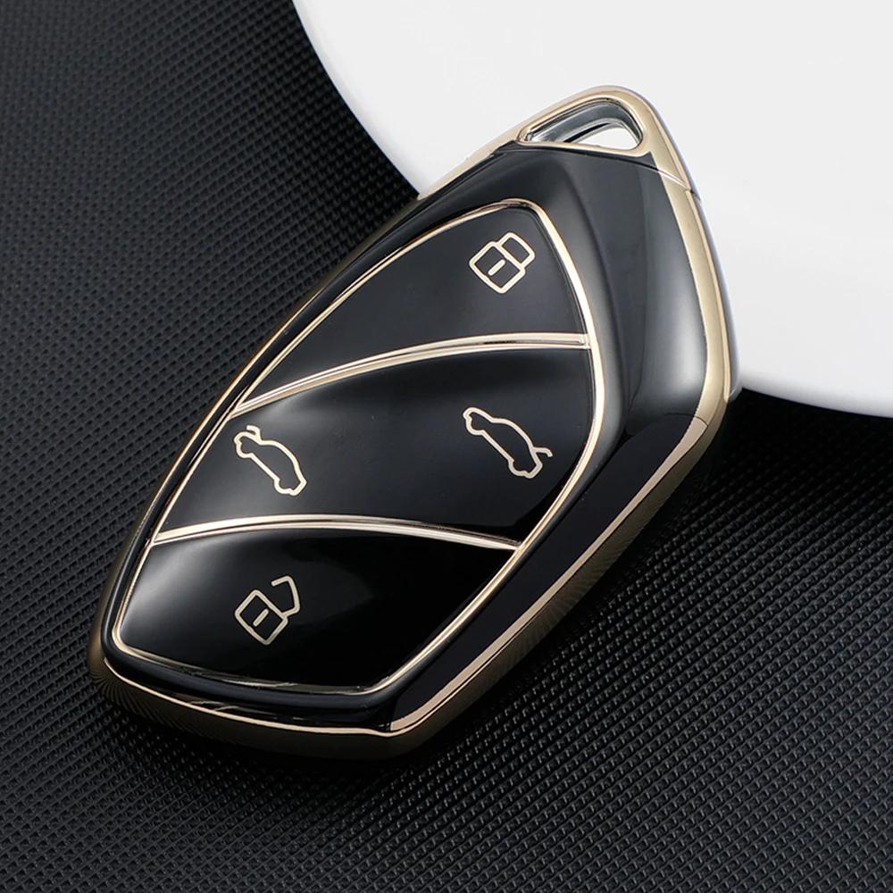 TPU автомобильный 4-кнопочный чехол для ключа с мягким пультом дистанционного управления, защитный чехол, автомобильные аксессуары для Roewe Ei5 MARVELX Marvelr MG ZS EV HS EHS ZX GT