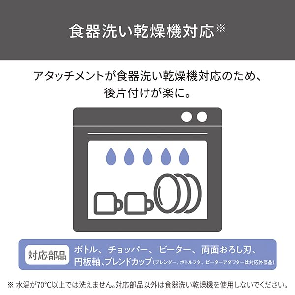 TESCOM Ручной блендер беспроводной ручной миксер черный (Грубый/Тонкий)/Свежий> TBL70A-K