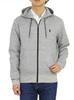 POLO RALPH LAUREN Джерси Однотонная Мужская Толстовка на Полной Молнии, Цвет, Дизайн с Одним Пунктом, 0102639-XL-GREYHTR [Б/У]