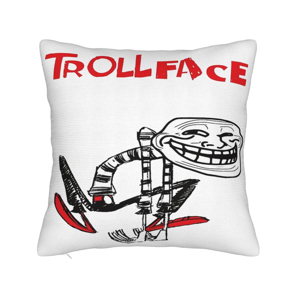 Мем Trollface Rage Comic Смешная Шутка Тролля Интернет Наволочки Винтажная Наволочка Для Свадебной Вечеринки Домашний Декор Чехол на Подушку