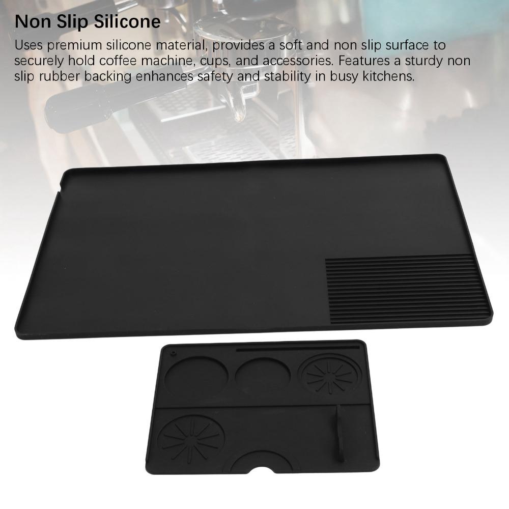 2pcs set Waterproof Silicone Coffee Mat Heat Resistance Coffee Maker Mat Under Coffee Maker