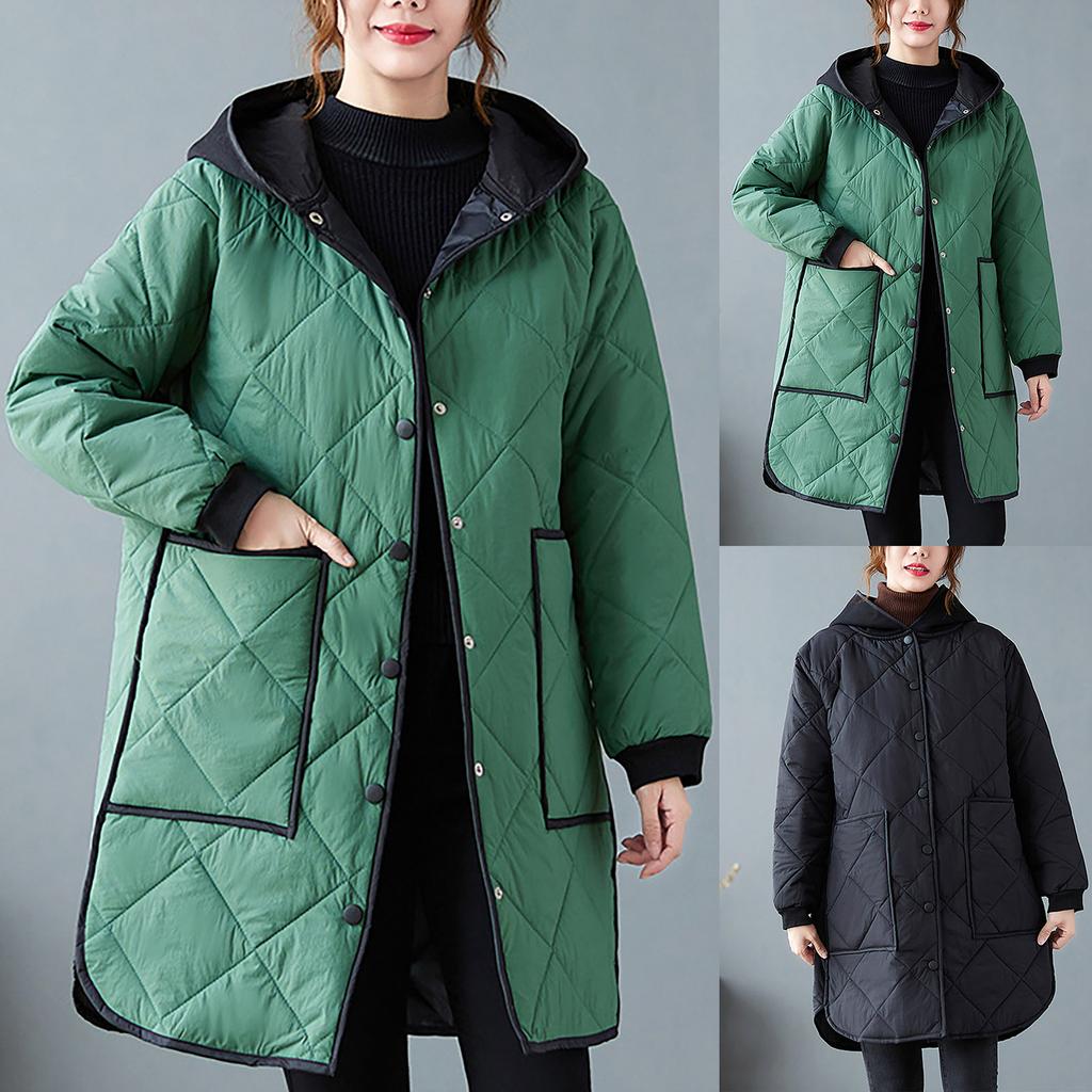 Женская И Зимняя Толстовка с капюшоном средней длины свободного кроя из легкого хлопка с длинными рукавами