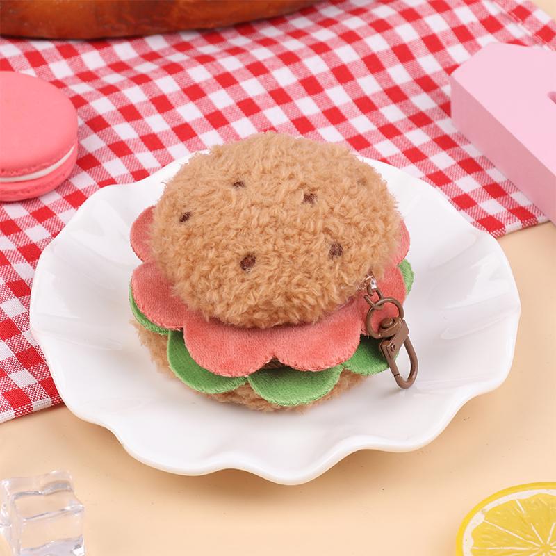 Кавайный плюшевый брелок в виде симуляции еды, креативный брелок в виде сэндвича, гамбургера, торта, подвеска для сумки, аксессуары для ключей, подарки для пары