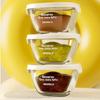 110ML Glass Small Bowl Sauce Dish Food Storage Box Airtight Stackable Portable Soup Cup with Lid Sealed Fresh Mini Serving Boxes