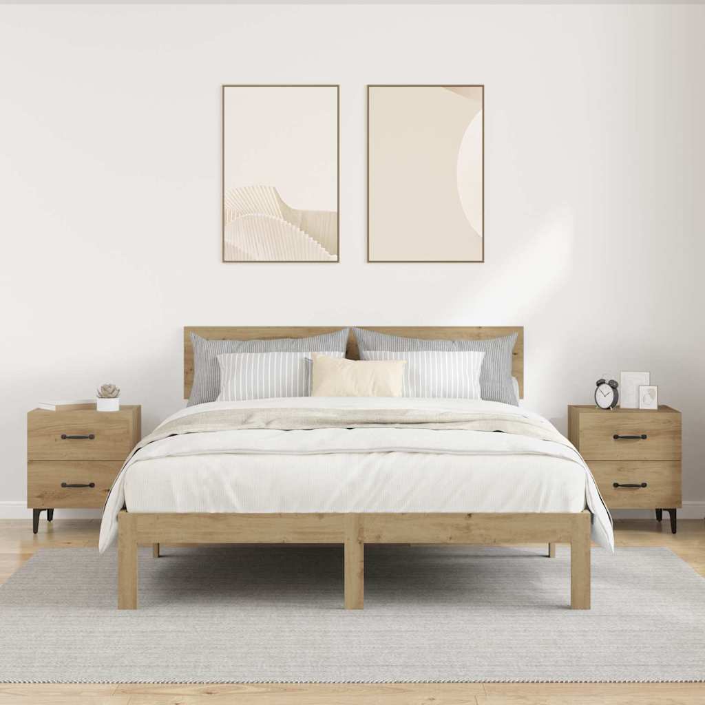 Bettschrank 2 pcs Artisan Oak 40 x 35 x 47.5 cm engineered wood