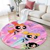 The Powerpuff Girls,Round Area Rug,Carpet Rug for Living Room Bedroom Sofa Playroom Decor,Non-slip Floor Mat