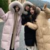 2024 New Hooded Thickened Mid-length Large Fur Collar Down Cotton Jacket Women's Thin Jacket Winter Hooded Puffer Jackets Outerwear Snow Wear Padded