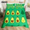 Комплект постельного белья с авокадо Комплект постельного белья с милыми фруктами Покрывало для одеяла Queen Tropical Botanical Cartoon Полиэстеровое одеяло