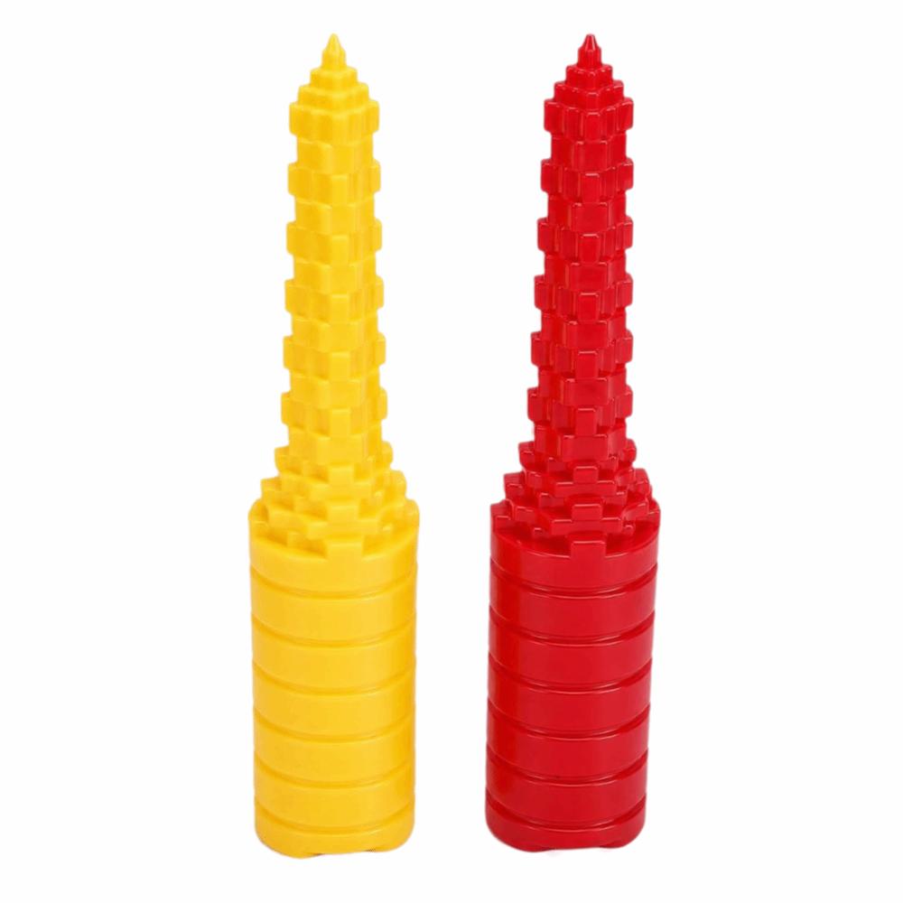 2 PCS Red Yellow Hot Dog Bun Drill Manual Operation Bun Perforator Bread Hole Puncher Home Kitchen