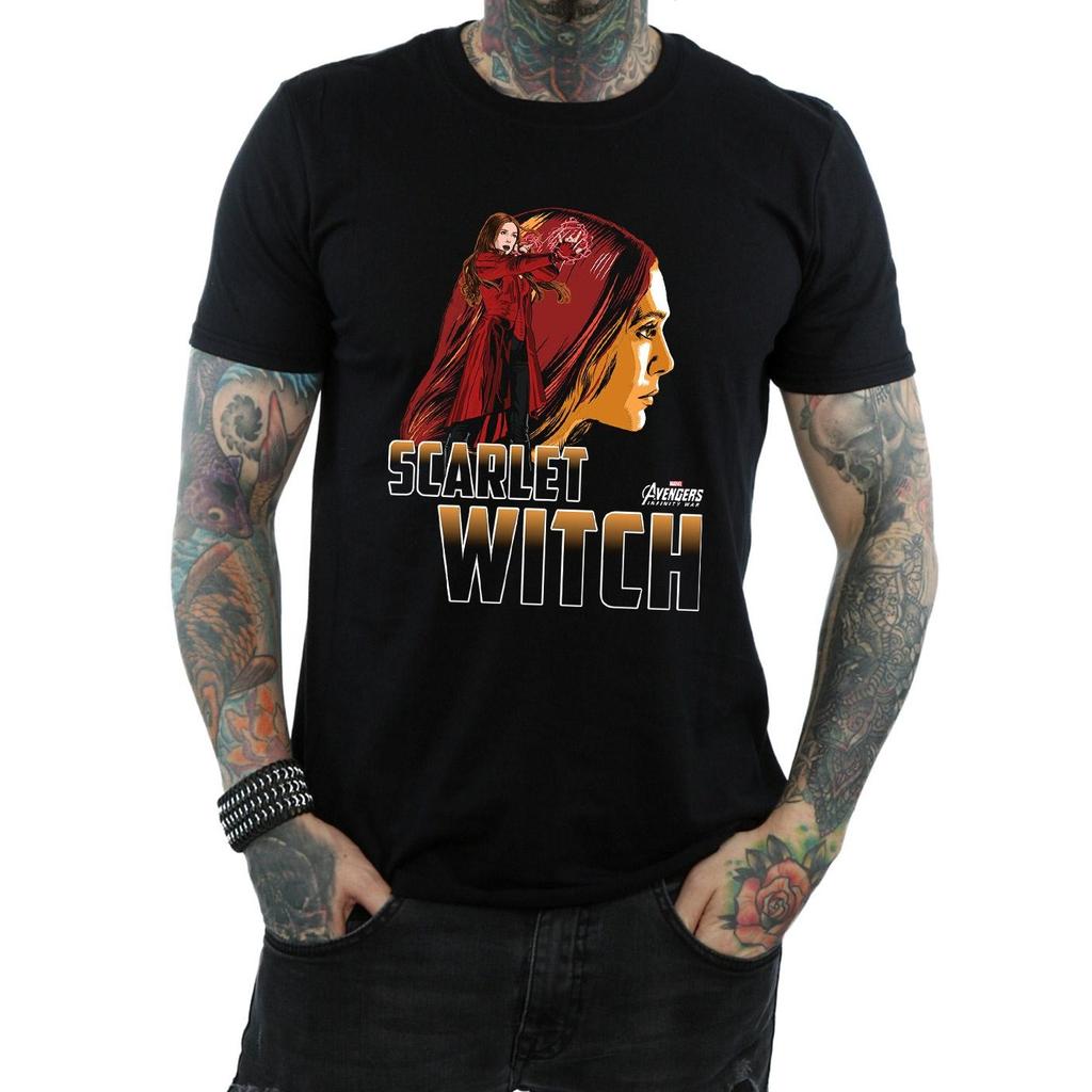 Avengers Infinity War Mens Scarlet Witch Cotton T-Shirt