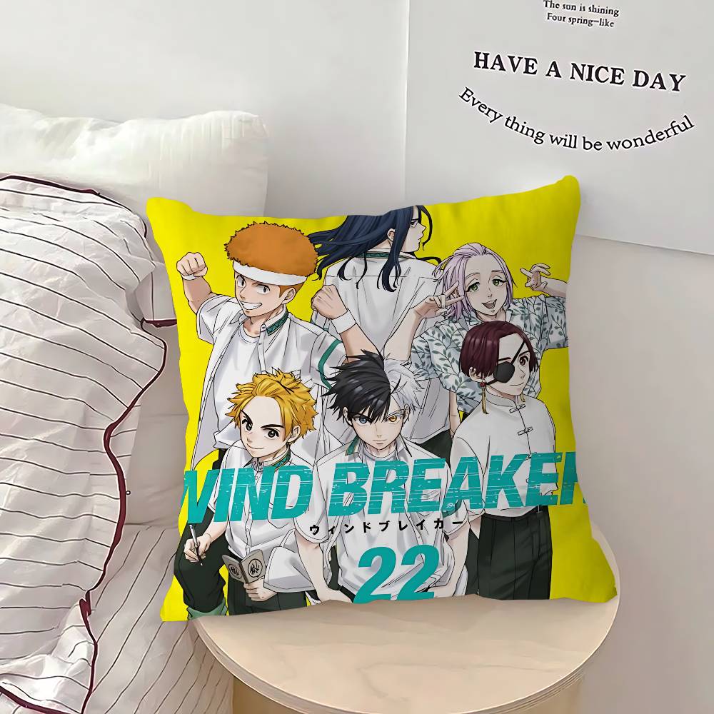 WIND Anime BREAKER Office Cushion Pillowcase Car Cushion Cover45X45CM Lumbar Pillowcase Sofa Pillowcover