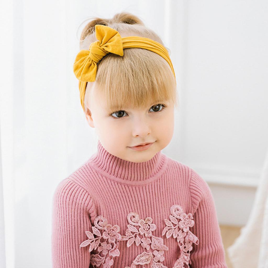 Baby Bows Headband Newborn Hairbands Stretchy Nylon Child Hair Accessories Hair