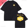 RVCA T Shirt Black Tee Summer Cotton Tshirt Summer Short Sleeve Fashion Men Women Design Brand Tshirt Top Streetwear Clothes