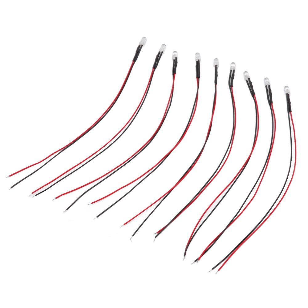 20PCS 5mm Light Emitting Diodes 5‑12V LED Light Diodes Single LED Bulbs Circuit Science Experiment