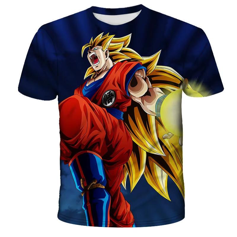 Летняя футболка Dragon Ball 2026 для детей, топ, футболка, аниме-фигурки, Сон Гоку