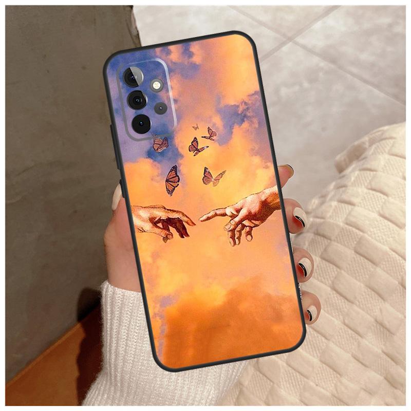 Чехол Grime Michelangelo Creation Of Adam для Samsung Galaxy A12 A32 A52 A22 A16 A26 A36 A56 A06 A55 A35 A15 A54 A34 A14 A13 A53