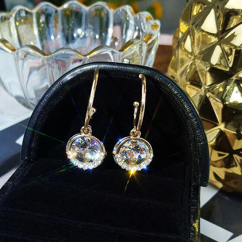 Drop Earrings Gorgeous Jewelry Beautiful Women Bride Wedding Gift Exquisite Plated