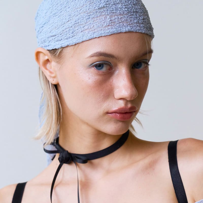 VINAJ Lace Head Scarf (Baby Blue)