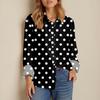 Women's Shirt Blouse Print Button Long Sleeve Casual Basic Shirt Collar Regular Top