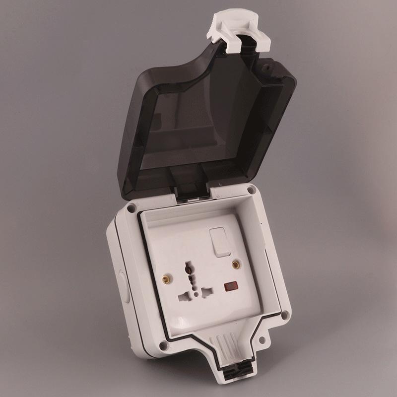 British Outdoor Waterproof IP66 Socket, European/German Standard Waterproof Box