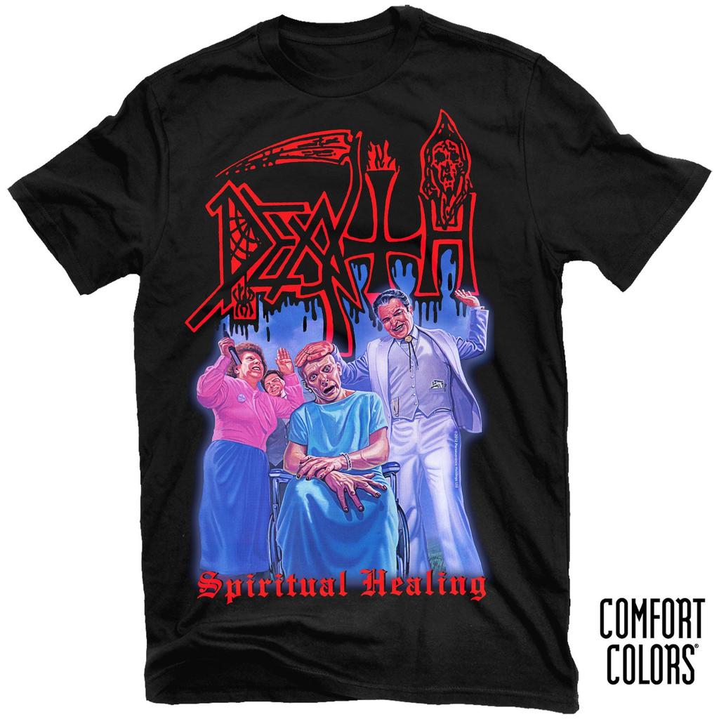 Death Spiritual Healing Heavy Metal Rock Band Style Summer Casual TShirt Unisexs and Womens Luxury Brand Top New