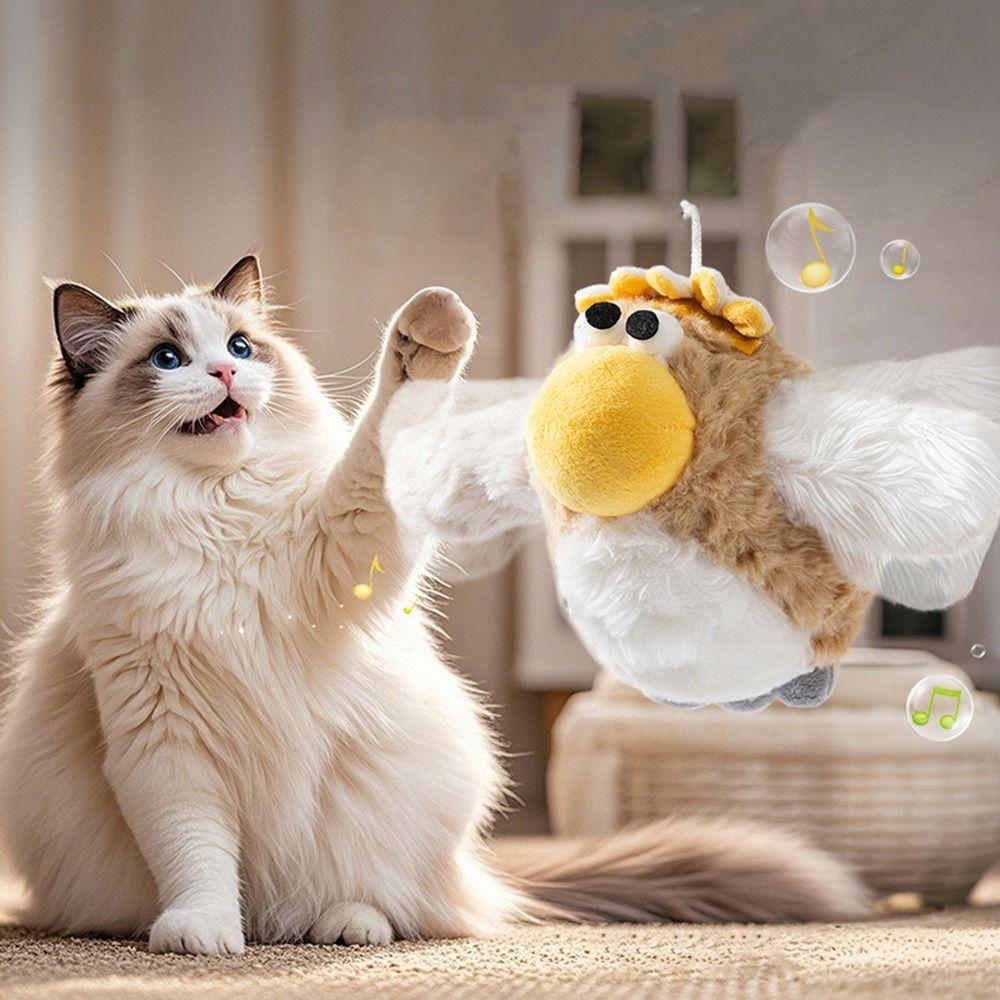 Electric Bird Moving Cat Toy USB Rechargeable Interactive Cat Toys for Kitten Cats