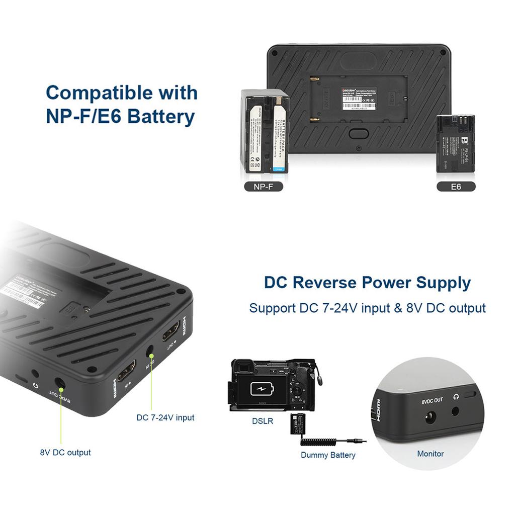 Bestview R6 UHB 5.5 Inch Camera Field Monitor 4K HDMI Input & Output FHD 1920 * 1080 Touchscreen 3D